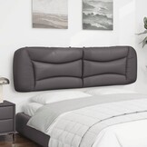 Hoofdbordkussen 180 cm Kunstleer Grijs - 57% Korting