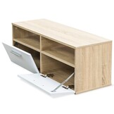 Tv-meubel Eiken & Wit 95x35x36 cm - 73% Korting