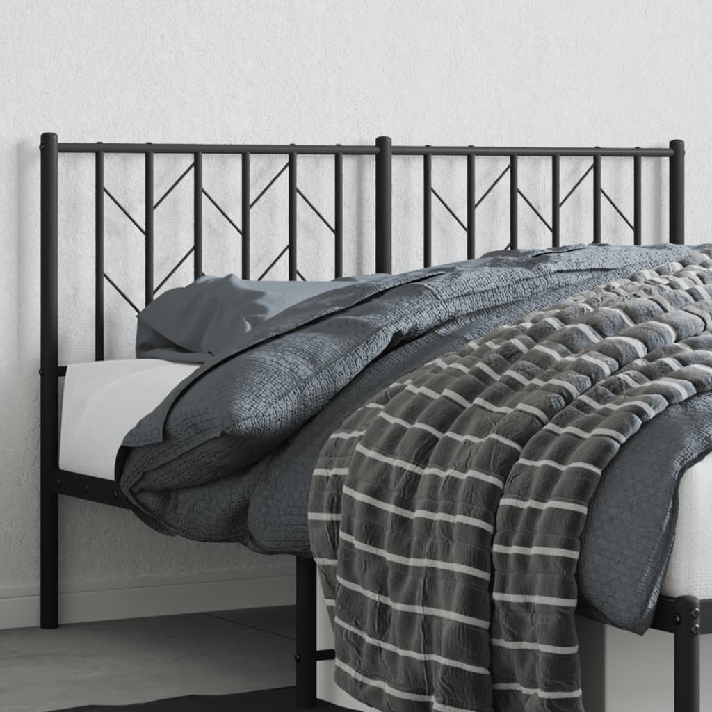vidaXL Hoofdbord Metaal Zwart 140 cm met 72% korting
