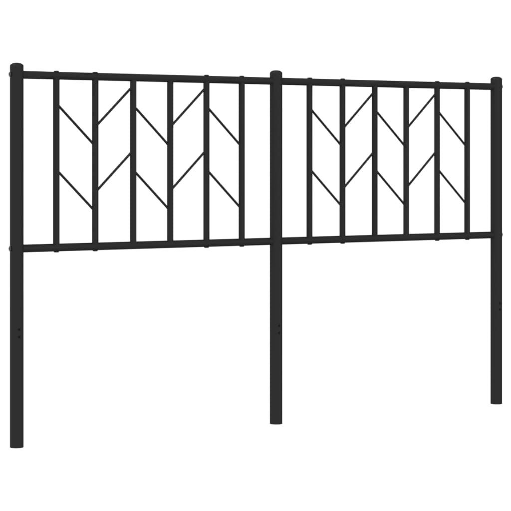 vidaXL Hoofdbord Metaal Zwart 140 cm met 72% korting
