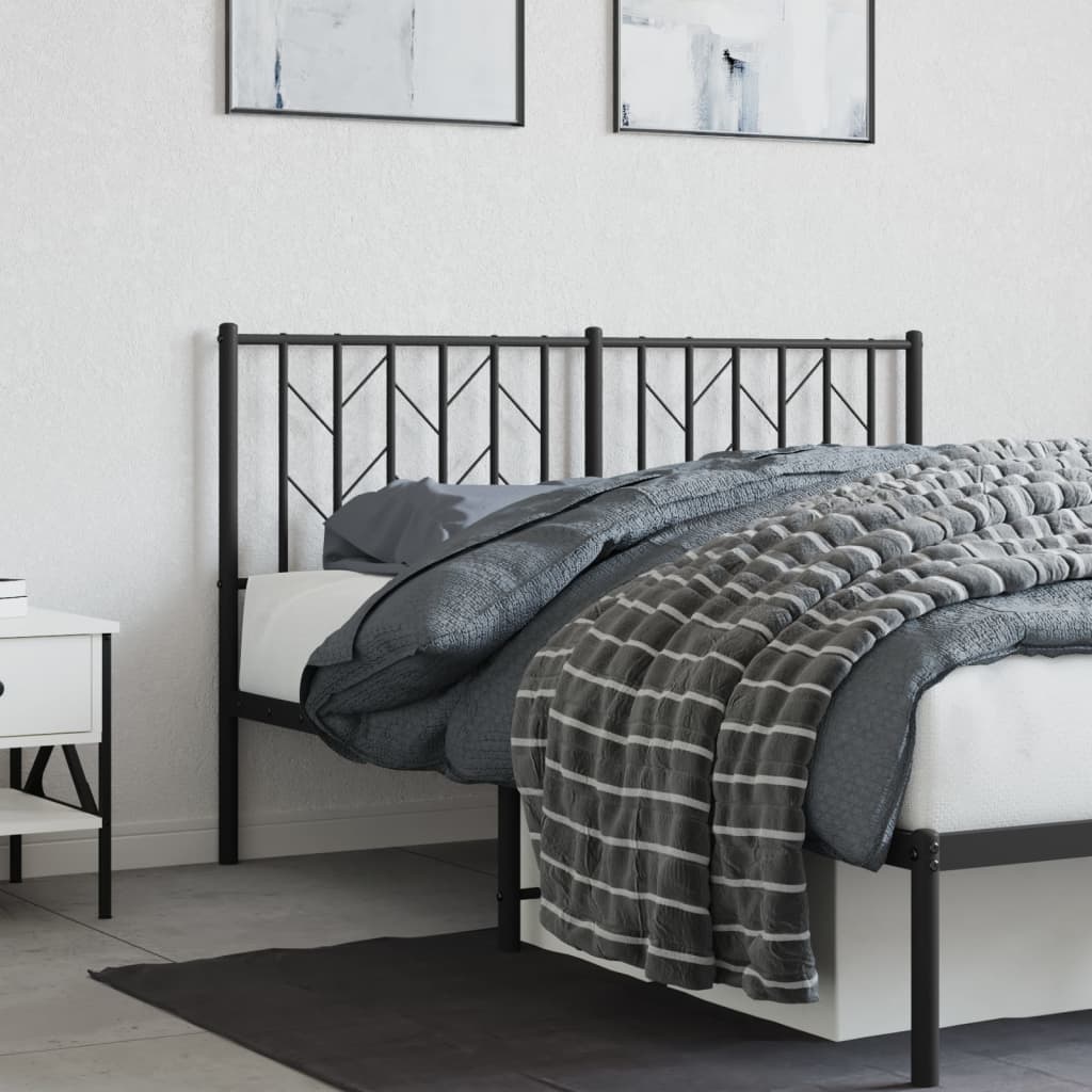 vidaXL Hoofdbord Metaal Zwart 140 cm met 72% korting