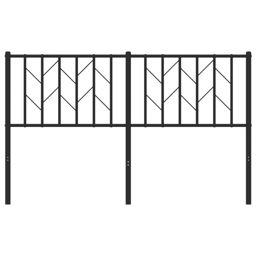 vidaXL Hoofdbord Metaal Zwart 140 cm met 72% korting