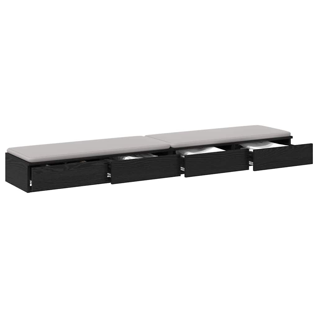 VidaXL Bedlades Zwart Eiken (62% korting) - 180 cm