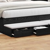 VidaXL Bedlades Zwart Eiken (62% korting) - 180 cm
