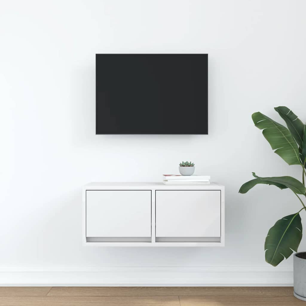 vidaXL TV-meubel 60x31x25,5 cm Bewerkt Hout Wit - 61% Korting