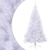 Half Kunstkerstboom PVC Wit 180 cm met Standaard - 59% Korting
