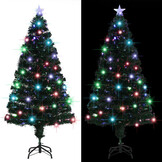 VidaXL Kunstkerstboom met LED & Glasvezel 150 cm - 60% Korting