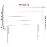 Hoofdbord Lichtgrijs Stof 100x5x78/88 cm - 72% Korting