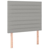 vidaXL Hoofdborden Lichtgrijs Stof 2 stuks 80x5x78/88cm - 59% Korting