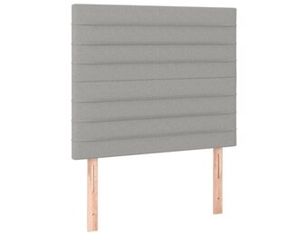 vidaXL Hoofdborden Lichtgrijs Stof 2 stuks 80x5x78/88cm - 59% Korting
