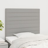 vidaXL Hoofdborden Lichtgrijs Stof 2 stuks 80x5x78/88cm - 59% Korting