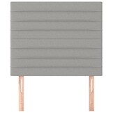 vidaXL Hoofdborden Lichtgrijs Stof 2 stuks 80x5x78/88cm - 59% Korting