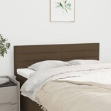 vidaXL Hoofdborden 2 stuks 72x5x78/88 cm Stof Donkerbruin (59% Korting)