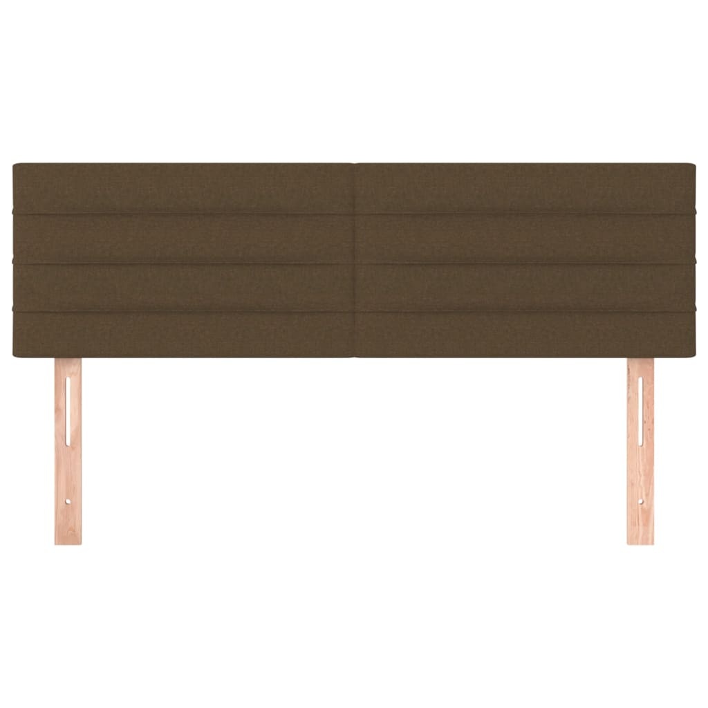 vidaXL Hoofdborden 2 stuks 72x5x78/88 cm Stof Donkerbruin (59% Korting)