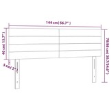 vidaXL Hoofdborden 2 stuks 72x5x78/88 cm Stof Donkerbruin (59% Korting)