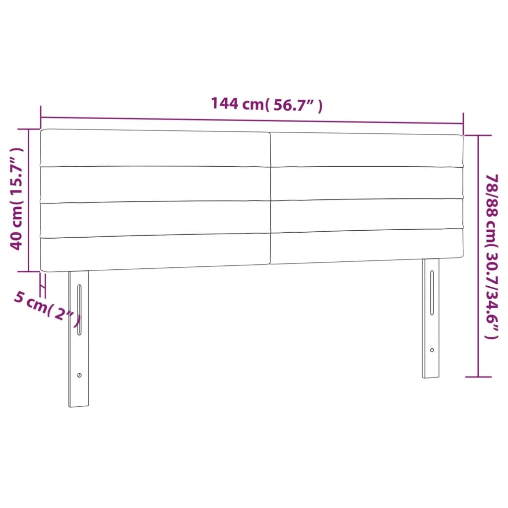 vidaXL Hoofdborden 2 stuks 72x5x78/88 cm Stof Donkerbruin (59% Korting)