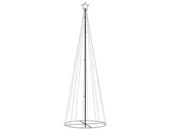 Kegelkerstboom 310 LED's 100x300 cm Meerkleurig - 46% Korting!