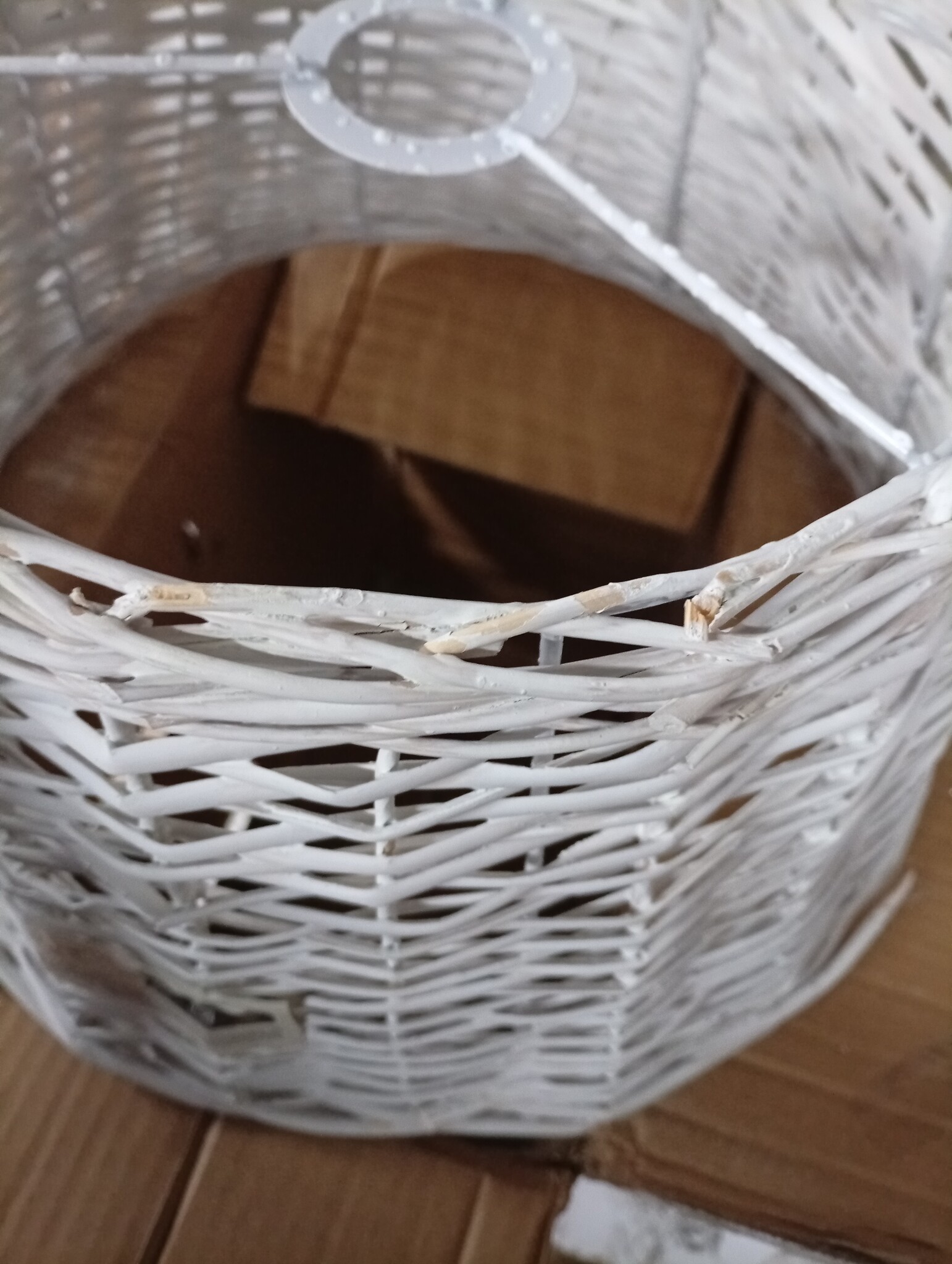 Witte Wicker Plafondlampenkap Ø38x23 cm - 66% Korting