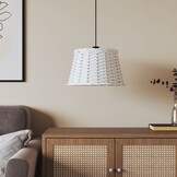 Witte Wicker Plafondlampenkap Ø38x23 cm - 66% Korting