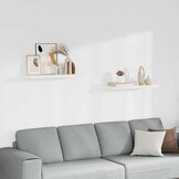 Zwevende Wandschappen MDF Wit 2 stuks - 55% Korting