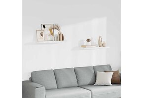 Zwevende Wandschappen Set 2x Wit - 50% Korting