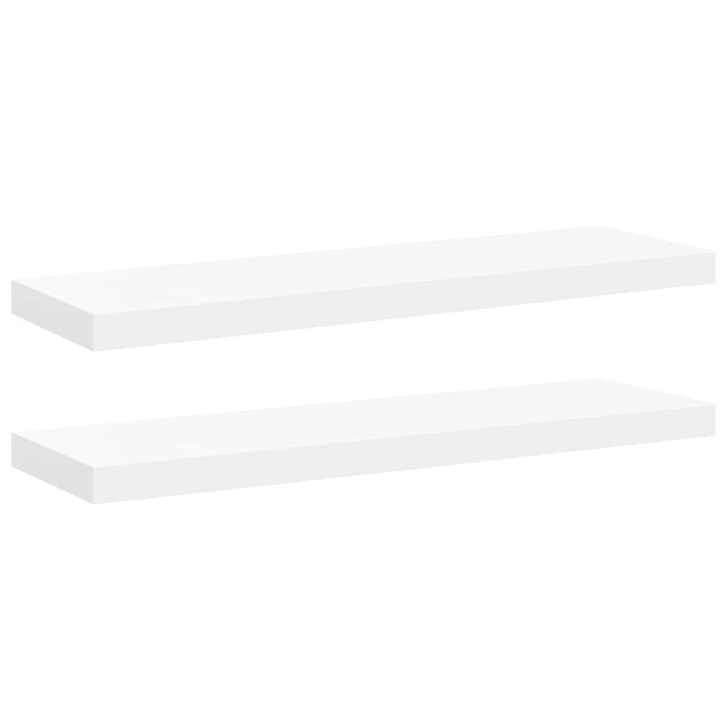 Zwevende Wandschappen MDF Wit 2 stuks - 55% Korting