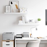 Zwevende Wandschappen MDF Wit 2 stuks - 55% Korting