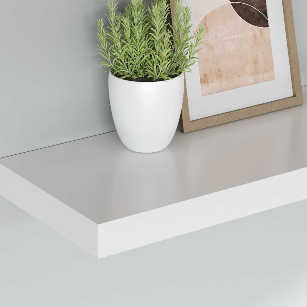 Zwevende Wandschappen MDF Wit 2 stuks - 55% Korting