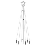 VidaXL Kerstboom met grondpin, 108 LED's, 180cm, Meerkleurig - 60% Korting