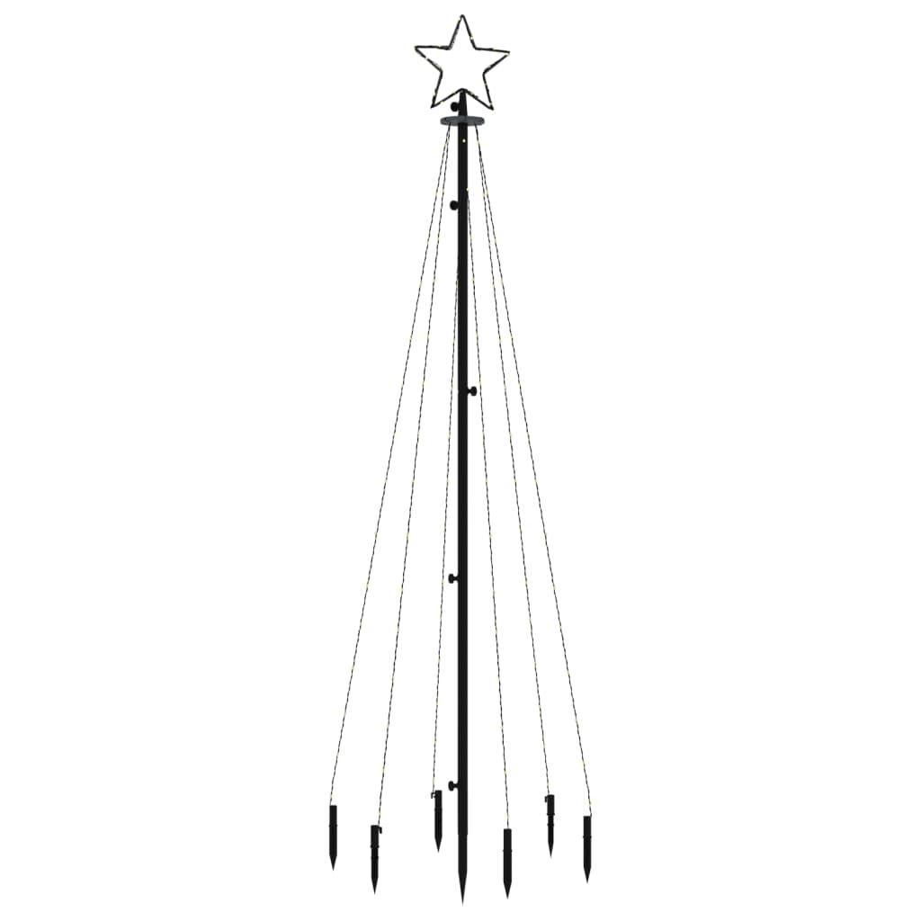 VidaXL Kerstboom met grondpin, 108 LED's, 180cm, Meerkleurig - 60% Korting