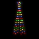 VidaXL Kerstboom met grondpin, 108 LED's, 180cm, Meerkleurig - 60% Korting