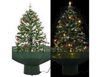 Sneeuw Kerstboom 75cm Groen met Verlichting & Decoraties - 46% Korting