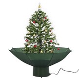 Sneeuw Kerstboom 75cm Groen met Verlichting & Decoraties - 46% Korting