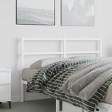 vidaXL Metaal Hoofdbord Wit 135 cm - 49% Korting!