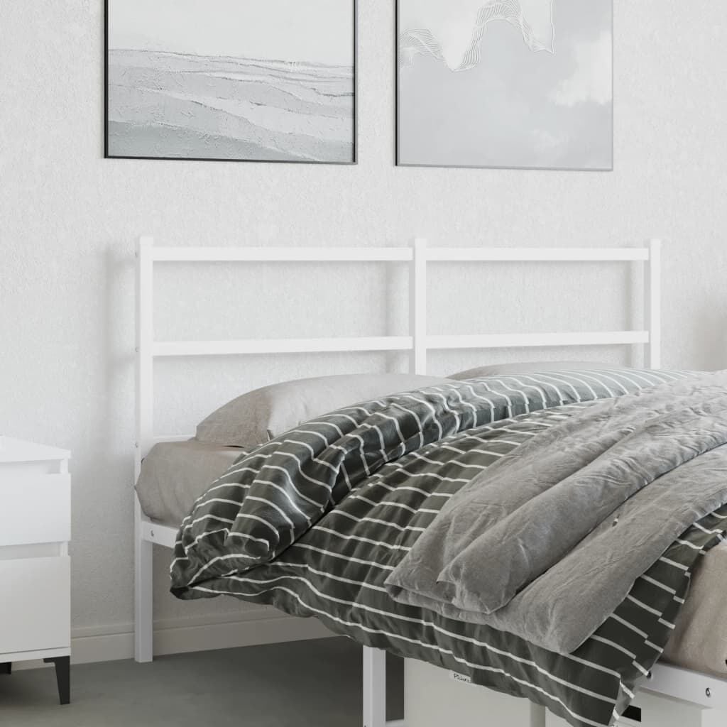 vidaXL Metaal Hoofdbord Wit 135 cm - 49% Korting!
