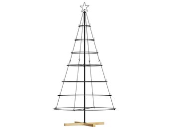 VidaXL Kerst Cone Boom Zwart 180cm - 46% Korting