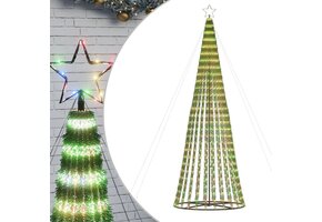 vidaXL LED-kerstboom 300 cm Kleurrijk (688 LEDs) - 52% Korting!