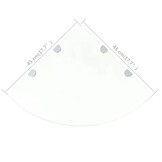 vidaXL Hoekschap Glas Transparant 45x45 cm - 62% Korting