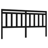 Hoofdbord Grenenhout Zwart 206x4x100 cm - 73% Korting