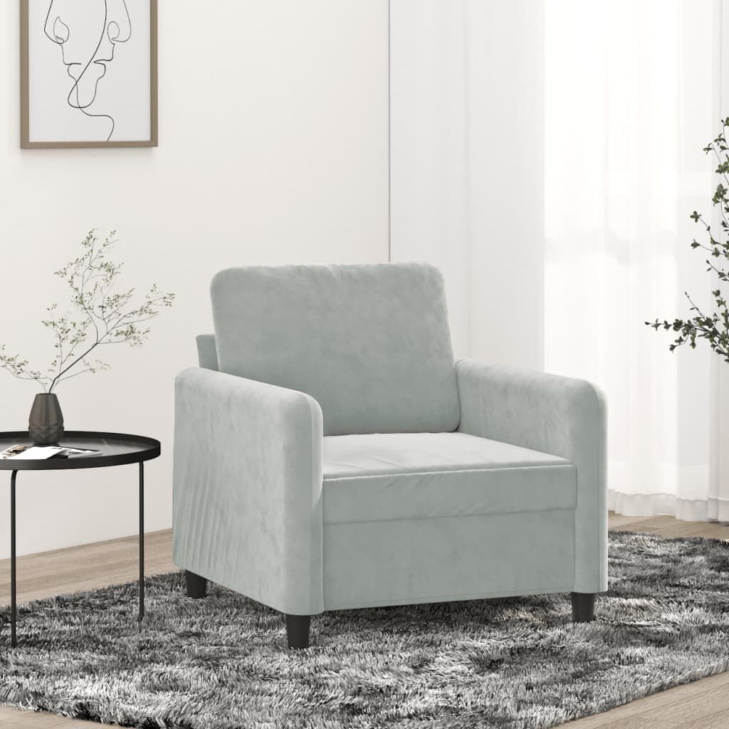 Donkergrijze Fluweel Tweezitsbank (120cm) - 73% Korting