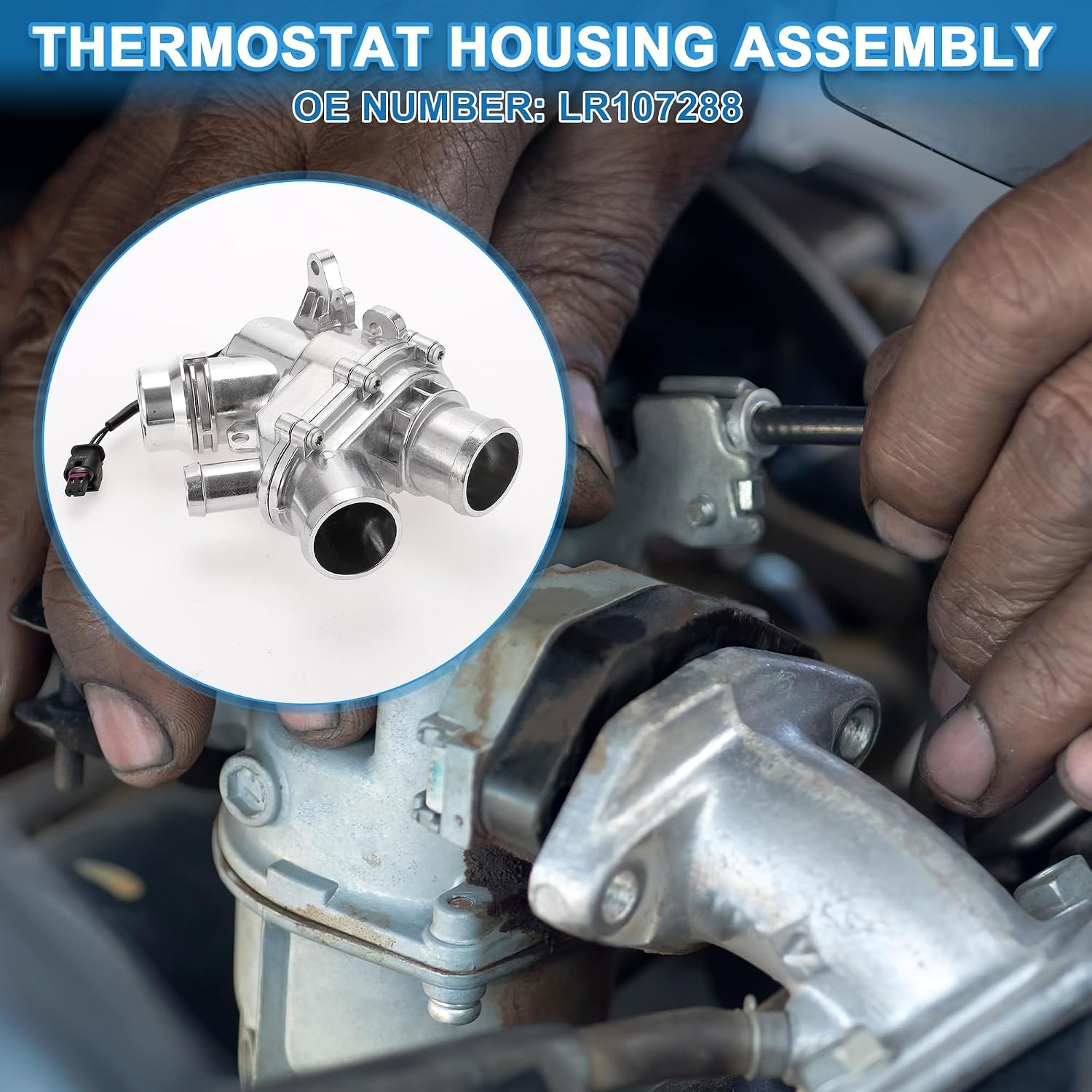 Thermostaatbehuizing Motorkoelvloeistof - Land Rover & Jaguar 3.0L V6 - 51% Korting