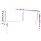 vidaXL Hoofdborden Cappuccino (2 stuks) - 45% Korting