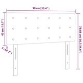 vidaXL Hoofdbord Stof Zwart 90x5x78/88 cm - 56% Korting