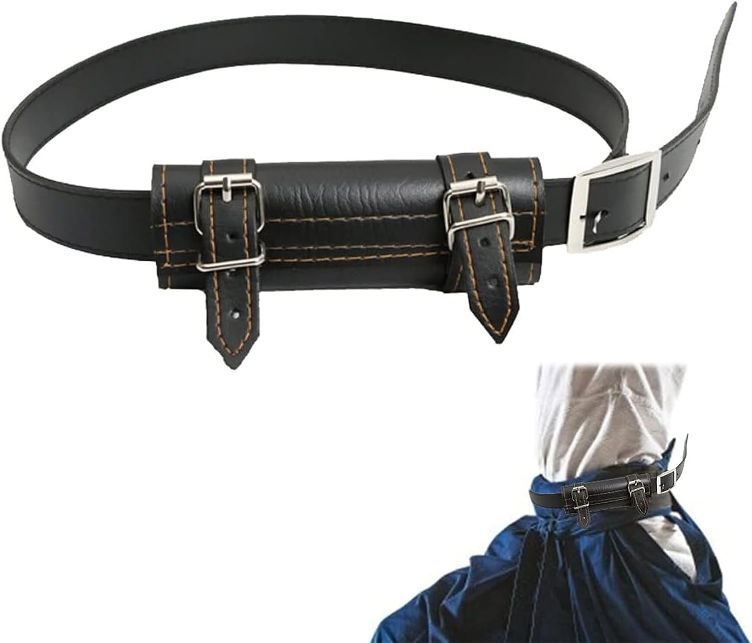Verstelbare Zwarte Zwaardriem - Katana, Cosplay & Reenactment
