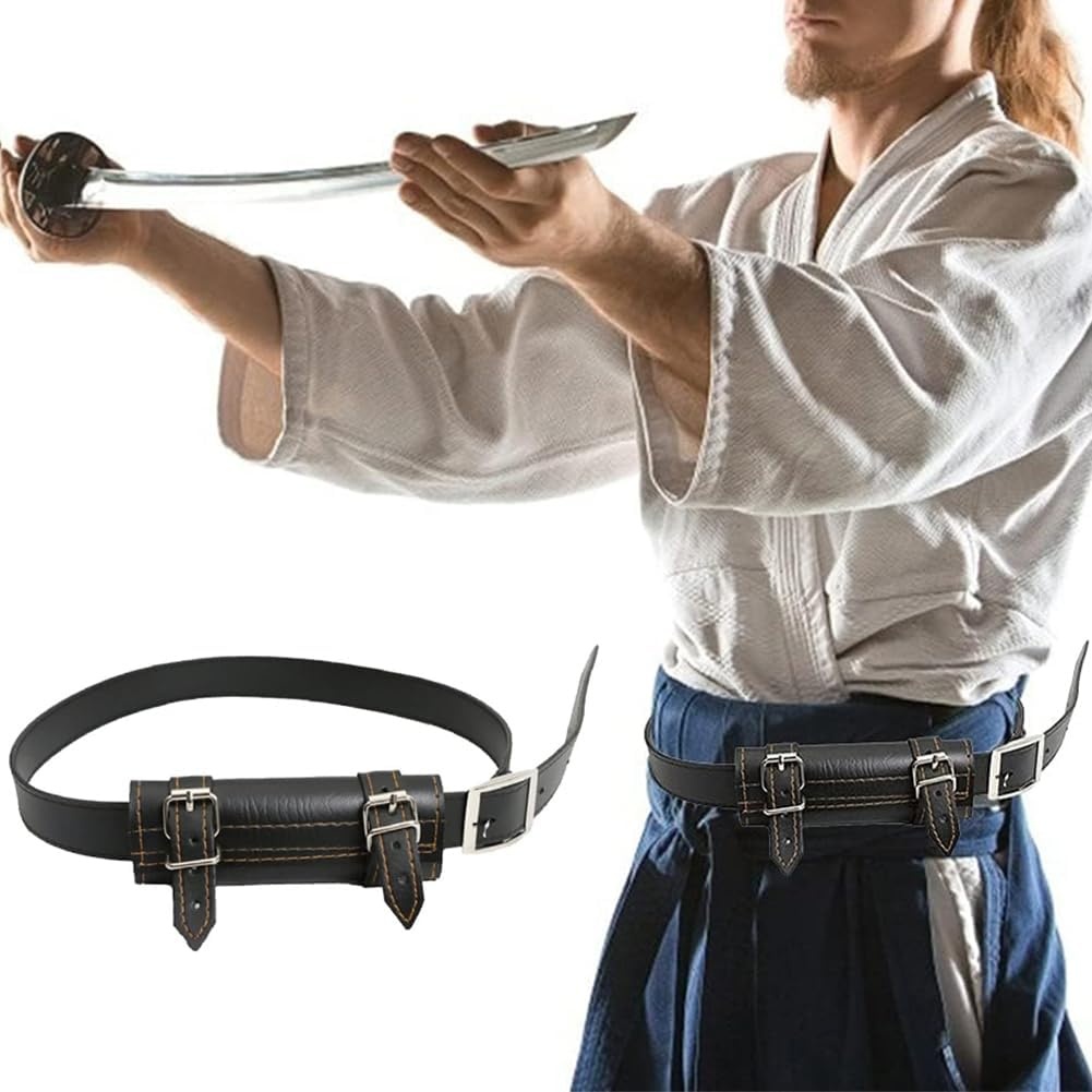 Verstelbare Zwarte Zwaardriem - Katana, Cosplay & Reenactment