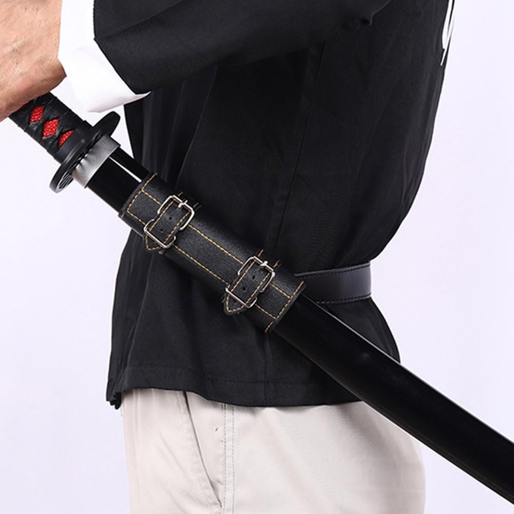 Verstelbare Zwarte Zwaardriem - Katana, Cosplay & Reenactment