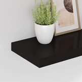 vidaXL Zwevende Wandschappen MDF Zwart (Set van 2) - 64% Korting!