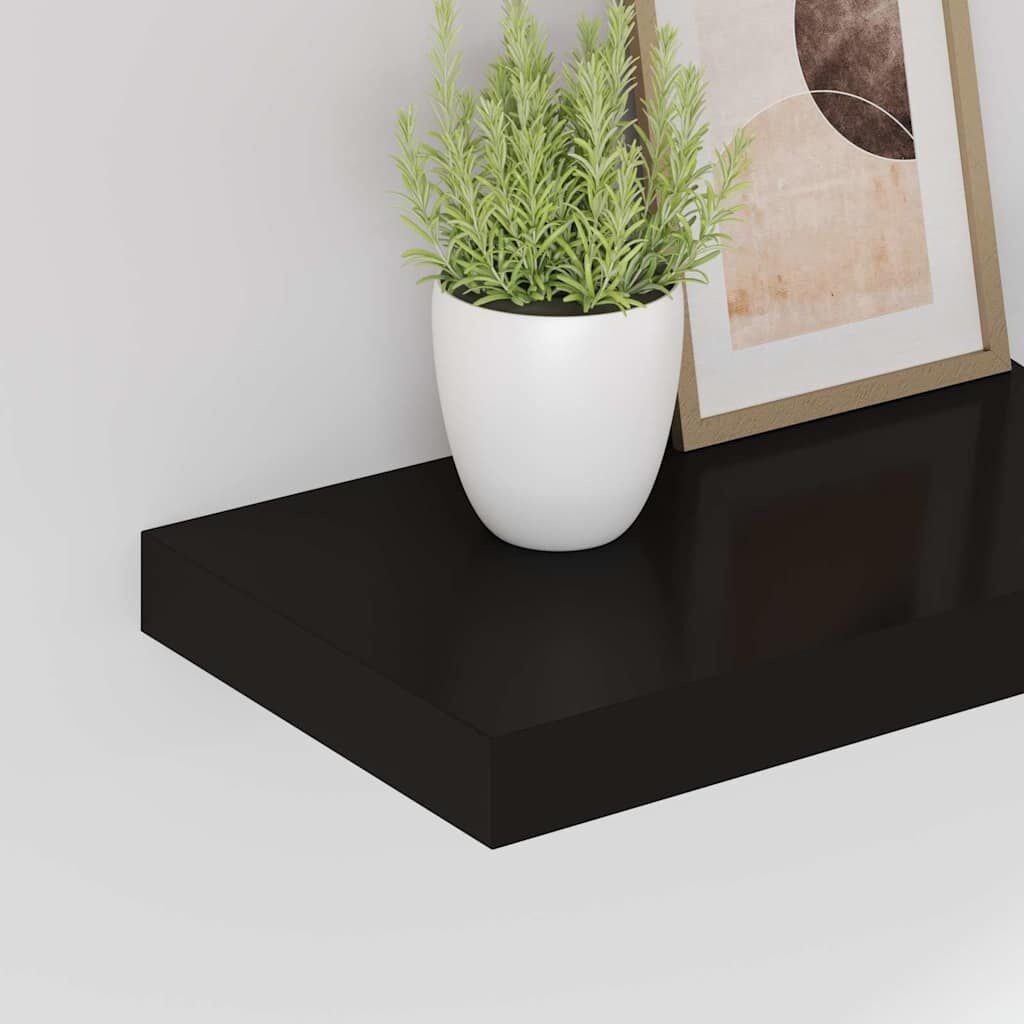 vidaXL Zwevende Wandschappen MDF Zwart (Set van 2) - 64% Korting!