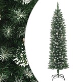Smalle Kunstkerstboom 150 cm met Dennenappels & Sneeuw - 45% Korting