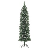 Smalle Kunstkerstboom 150 cm met Dennenappels & Sneeuw - 45% Korting
